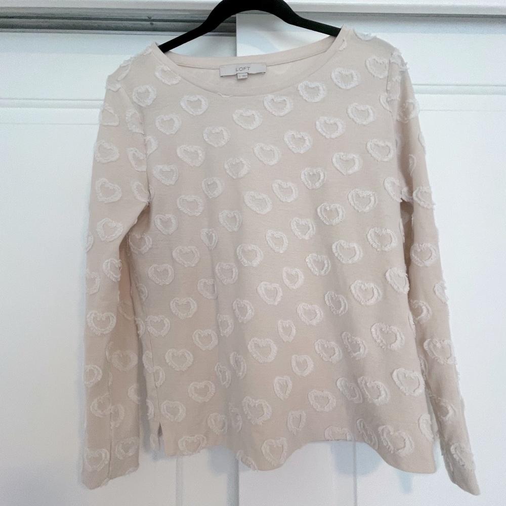 Loft Heart Long Sleeve Shirt size Small